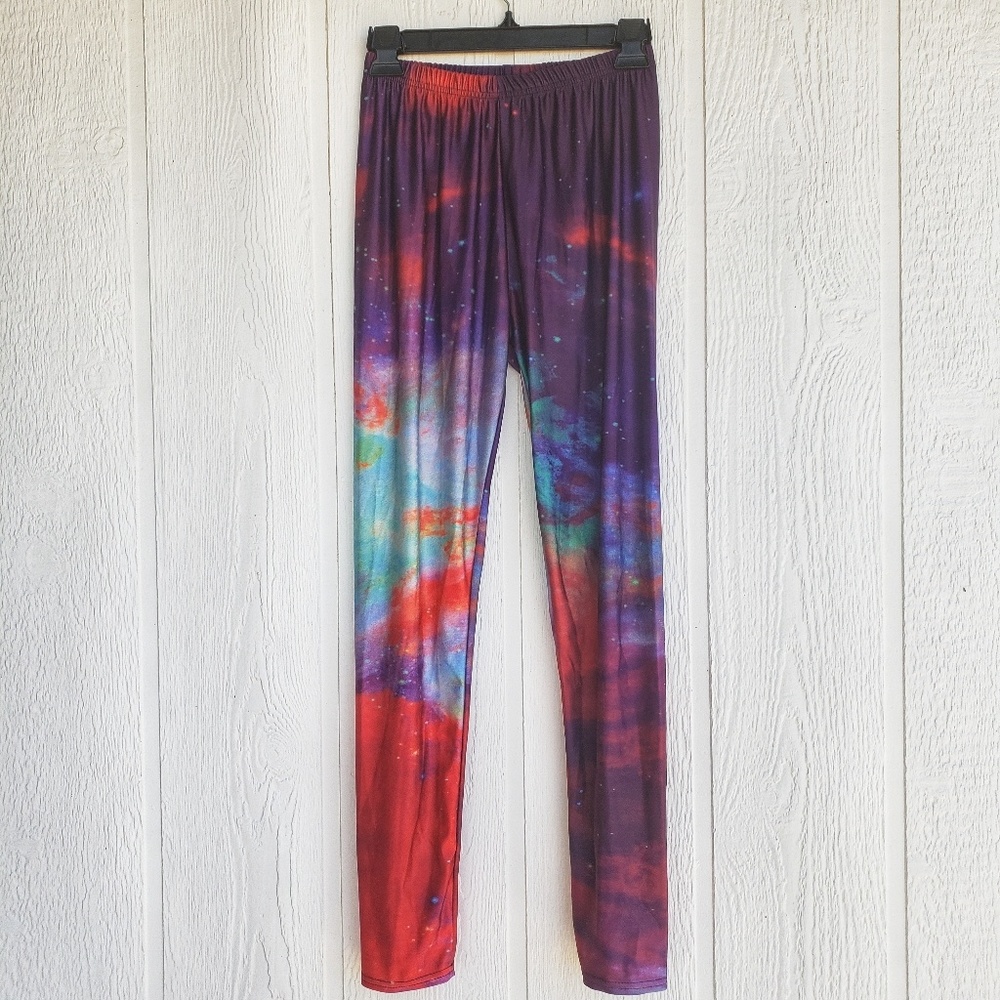 Lotus Leggings Galaxy Print